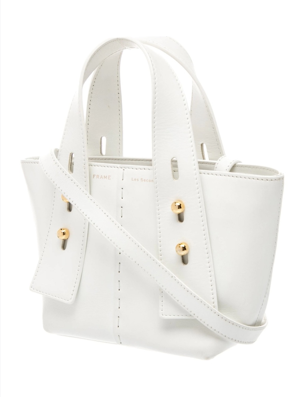 FRAME Women's Les Second Mini Handbag White Leather